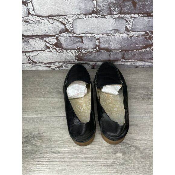 OluKai Kiele Black Leather Loafer Convertible Slip On Flats Shoes Women 9M US/39 - Picture 5 of 16